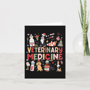 Retro Veterinary Medicine Vet Tech Cat Dog Lover C Karte