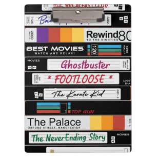 Retro VHS Movie Design Klemmbrett