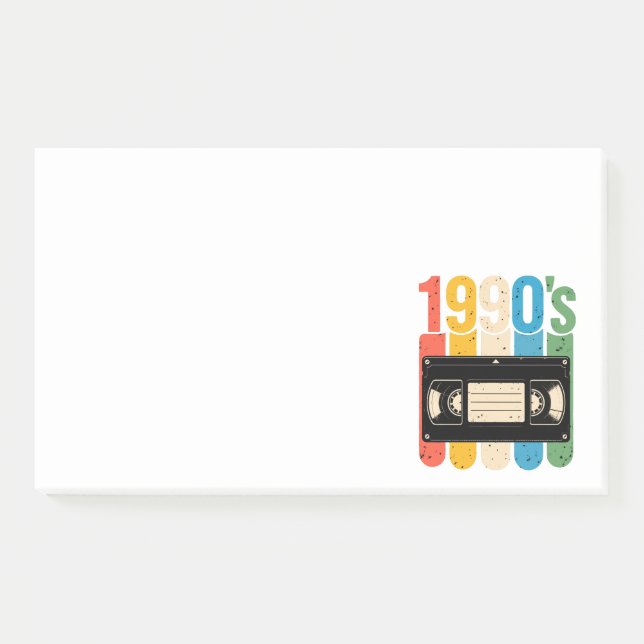 Retro-VHS-Nostalgie der 1990er Post-it Klebezettel (Vorderseite)