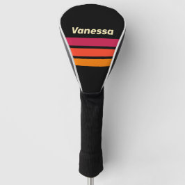 Retro-VHS-Querstrreifung mit Namen Golf Headcover