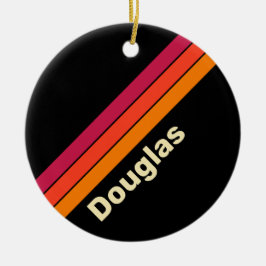 Retro-VHS-Streifen mit Namen Keramik Ornament