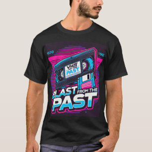Retro-VHS- und Disketten-Grafik T-Shirt