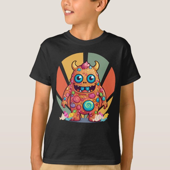Retro Vibe Candy Monster T-Shirt (Vorderseite)