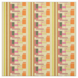 Retro Vibe Geometric Type Pattern (beliebige Farbe Stoff