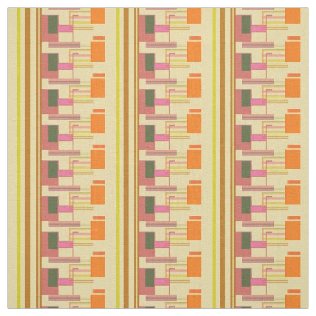 Retro-Vibe-Geometrisches Typmuster (jeder Farbe!) Stoff (Muster)