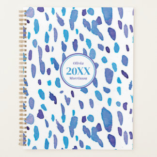 Retro Vibe Lila & Blau Muster Planer