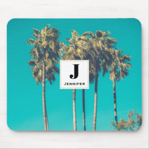 Retro Vibe Monogramm Mousepad