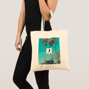Retro Vibe Monogramm Tragetasche