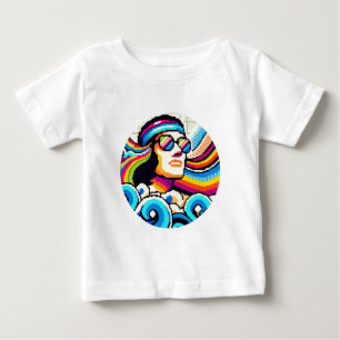 Retro Vibes - 70er Groovy Pixel Art für Hobby Love Baby T-shirt