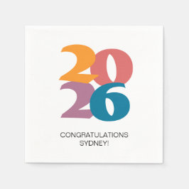 Retro Vibes Abschluss Celebration Party Serviette