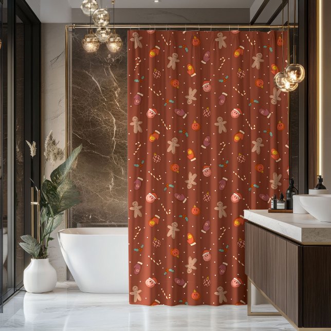 Retro Vibes Curtain Pastel Holiday Bathroom Fun Duschvorhang (Retro Vibes Curtain Pastel Holiday Bathroom Fun)