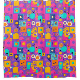 Retro Vibes Duschvorhang