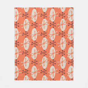 Retro Vibes: Geometrisches Burst-Muster Fleecedecke