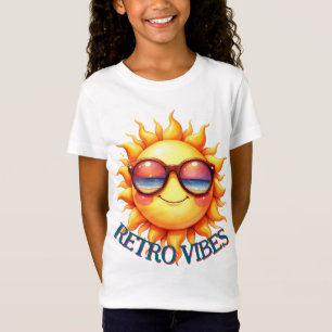 Retro Vibes Groovy 70er Smiling Sun mit Sonnenbl T-Shirt
