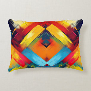 Retro-Vibes in Farbe: Stylische geometrische Forme Dekokissen