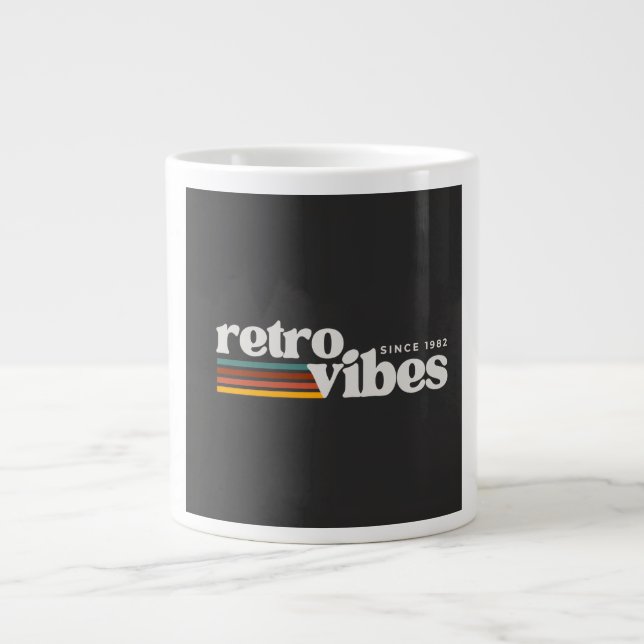retro vibes  Jumbo-Tasse (Vorderseite)