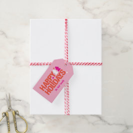 Retro-Vibes Orange und Pink Geschenkanhänger