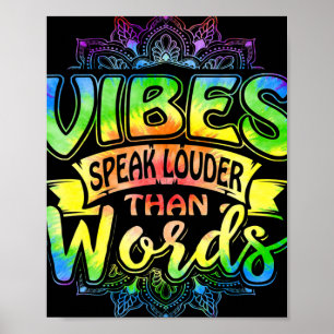 Retro-Vibes sprechen lauter als Worte Yoga-Mandala Poster