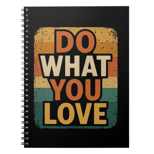 Retro Vibes - Tun Sie, was Sie Liebe Notizblock (Vorderseite)