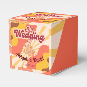 Retro-Vibes Vintage-Hochzeit Geschenkschachtel