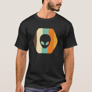 Retro Vibes Vintages alien UFO Farb T-Shirt