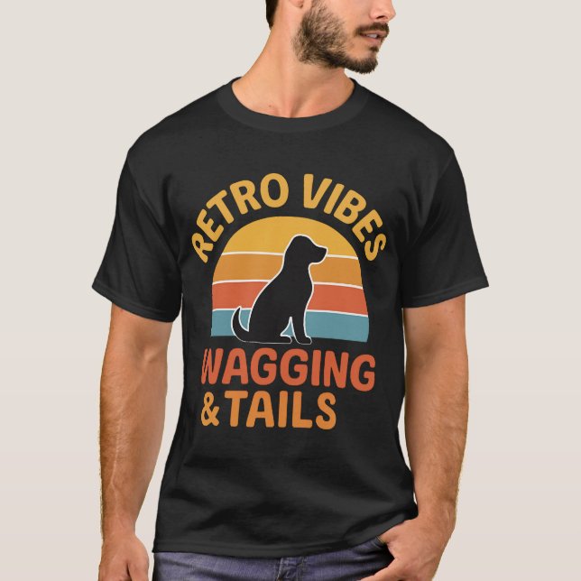 Retro Vibes, Wedeln & Schwänze T-Shirt (Vorderseite)