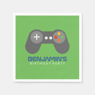 Retro Video Games Controller - Geburtstag Serviette