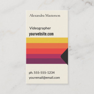 Retro Videoband VHSs für Videographers, Visitenkarte