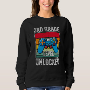 Retro-Videospiel 3. Klasse freigeschaltet Geschenk Sweatshirt