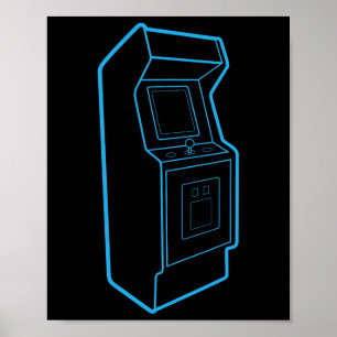 Retro-Videospiel-Arcade-Schrank Poster