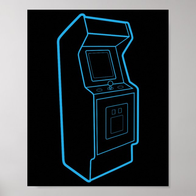 Retro-Videospiel-Arcade-Schrank Poster (Vorne)
