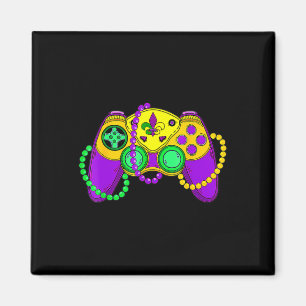 Retro-Videospiel-Controller-Hut Mardi Gras Gaming  Magnet