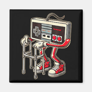 Retro-Videospiel-Controller mit Walker Lustiges Sp Magnet