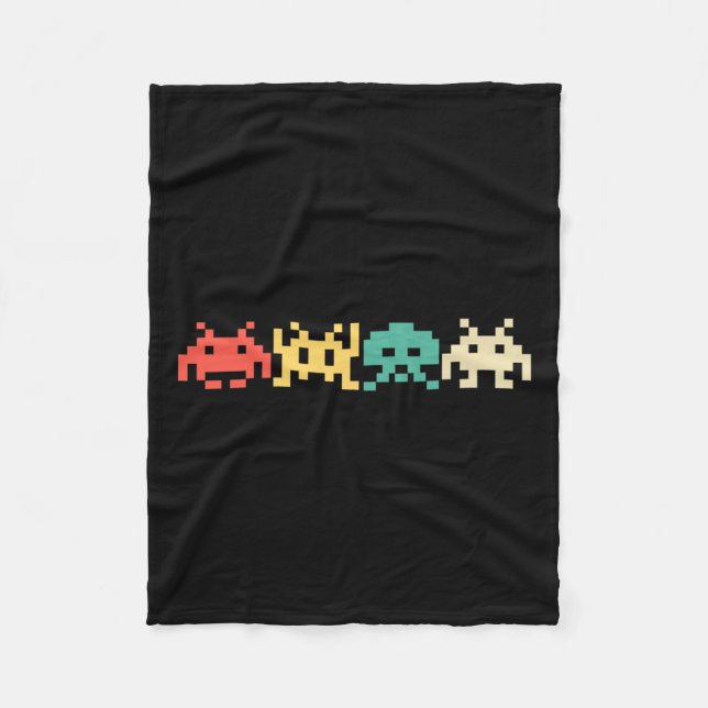 Retro-Videospiel Klassiker Arcade 2  Fleecedecke (Vorderseite)
