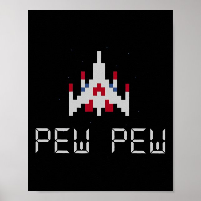 Retro-Videospiel-Schiff 1  Poster (Vorne)