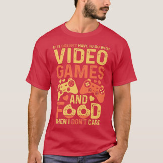 Retro-Videospiele und Lebensmittel, oder ich mag V T-Shirt