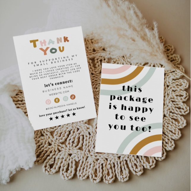 Retro Vielen Dank für Ihr Kartenvorschau für klein Dankeskarte (Von Creator hochgeladen)