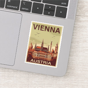 Retro Vienna City Austria Skyline-Geschenke Aufkleber