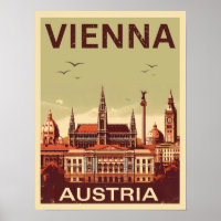 Retro Vienna City Austria Skyline-Geschenke