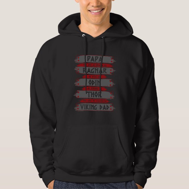 Retro Viking Father  Ragnar  Odin  Thor  Viking Da Hoodie (Vorderseite)