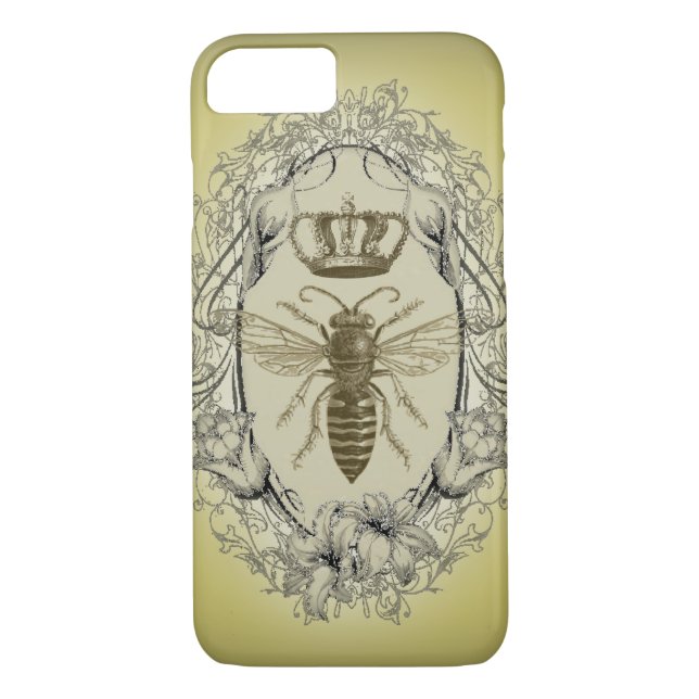 Retro Viktorianische Bienenkönigskrone Modekamera  Case-Mate iPhone Hülle (Rückseite)