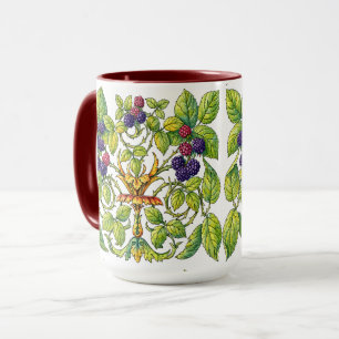 Retro viktorianische Brombeeren Tasse