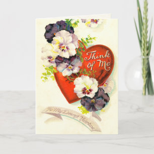 Retro Viktorianische Valentintagskarte Feiertagskarte