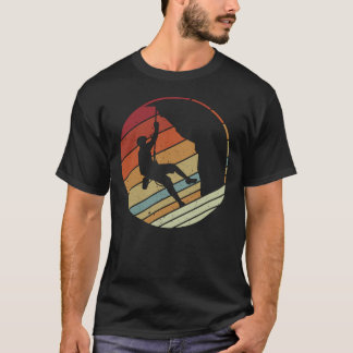 Retro Vinatge Style Sportlerin Klettern T-Shirt