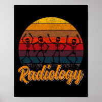 Retro Vinitage Dancing Skelett Radiologie Technolo