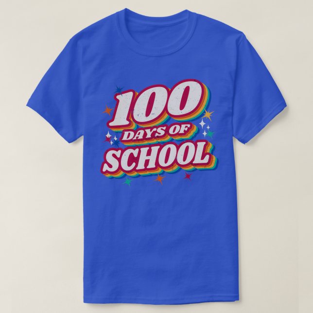 Retro Vintag 100 Schultage T-Shirt (Design vorne)