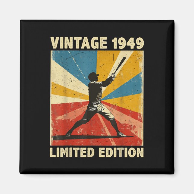 Retro Vintag 1949 Baseball Lover Limited Edition Magnet (Vorne)