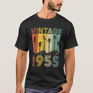 Retro Vintag 1955 Gitarrist 1955 Geburtstagsgitarr T-Shirt