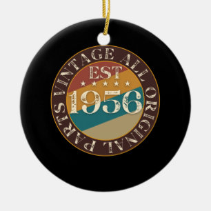 Retro Vintag 1956 Keramik Ornament