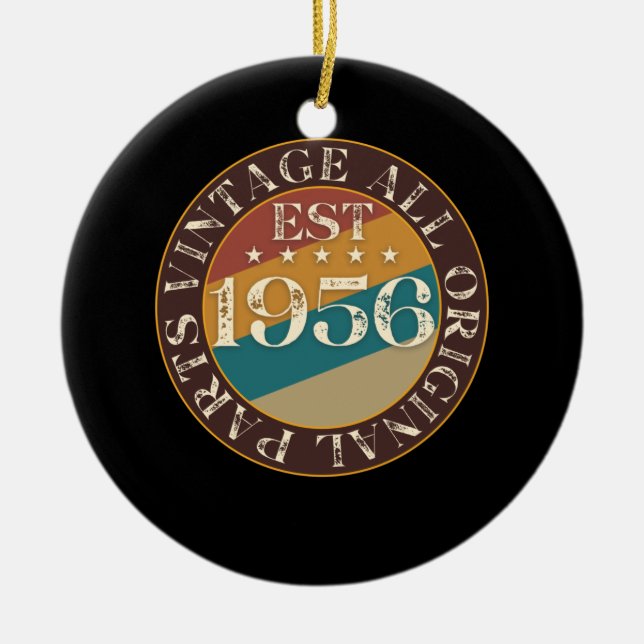 Retro Vintag 1956 Keramik Ornament (Vorne)